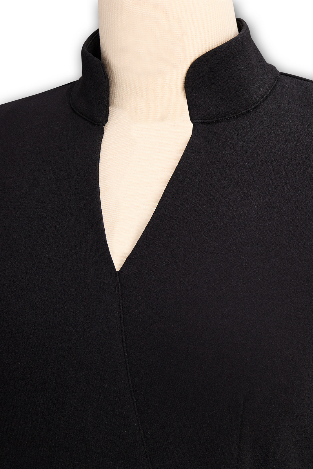 Phoebe | Women’s Elegant Midi Graduation Dress with Mandarin Collar