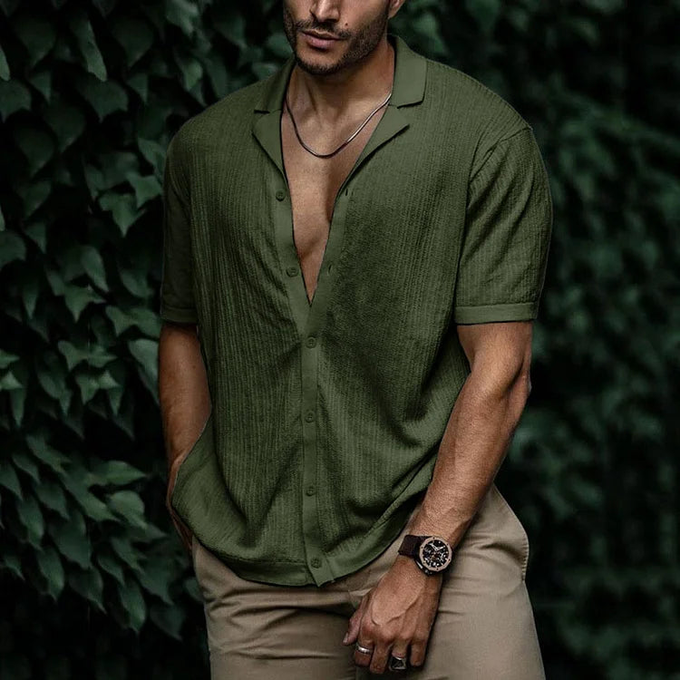 Henry | Men’s Casual Short Sleeve Shirt with Button Front