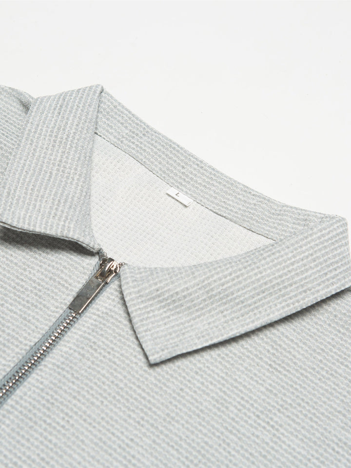 HARRINGTON OXFORD | ZIP-UP SHORT SLEEVE SHIRT FOR MEN