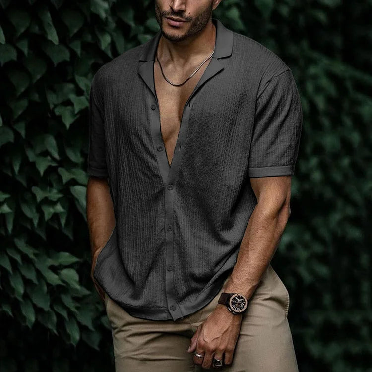 Henry | Men’s Casual Short Sleeve Shirt with Button Front
