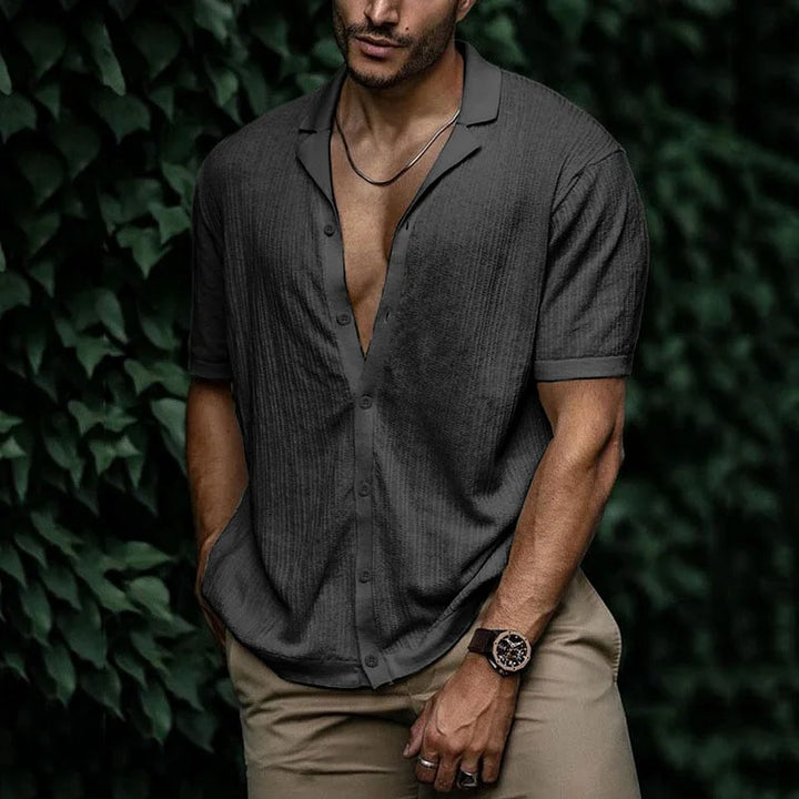 Henry | Men’s Casual Short Sleeve Shirt with Button Front