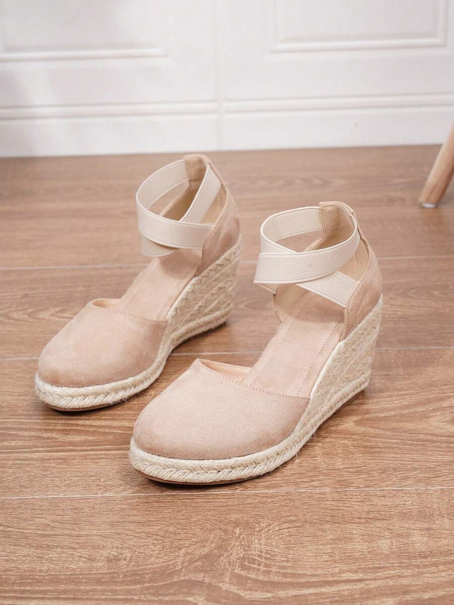 Cressida | Women’s Summer Wedge Espadrille Heeled Sandals with Ankle Buckle