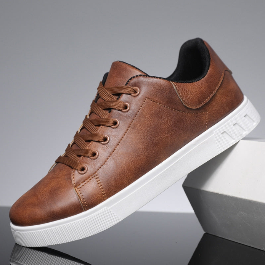 Euan | Men’s Classic Trainers with White Sole