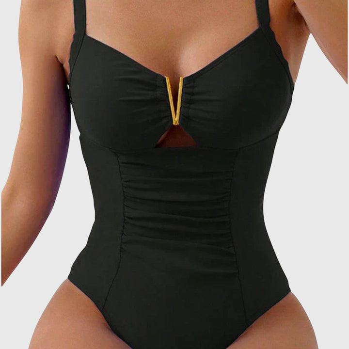 Katie | Women’s Summer One Piece Bikini Swimsuit with V-Neck