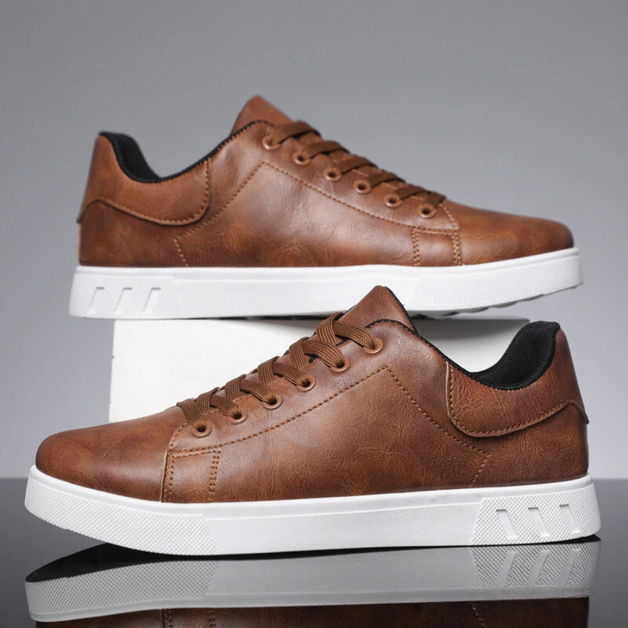 Euan | Men’s Classic Trainers with White Sole