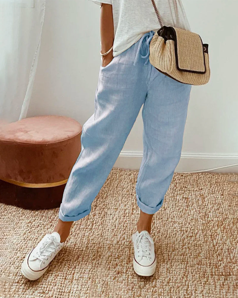 Grace | Women’s Relaxed Casual Trousers with Drawstring Waist