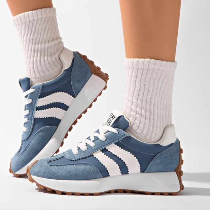 Grace | Casual Retro Women's Trainers with Suede Panels