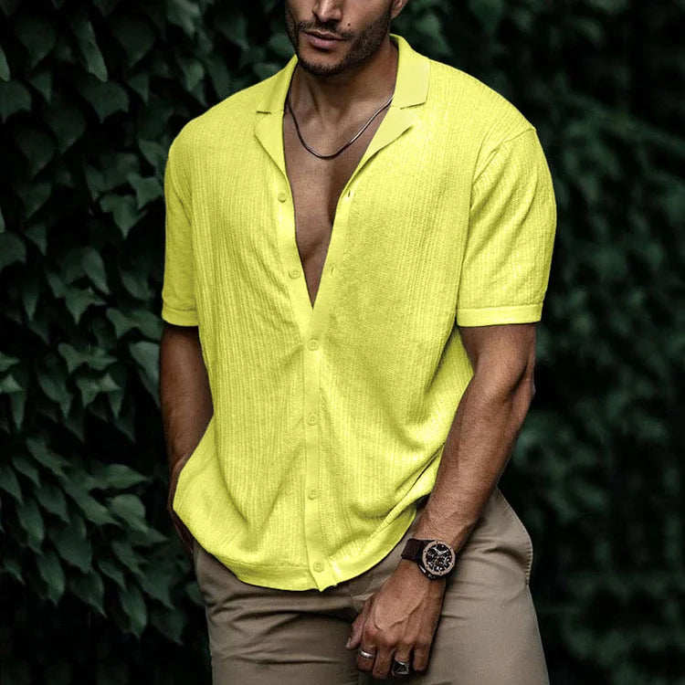 Henry | Men’s Casual Short Sleeve Shirt with Button Front