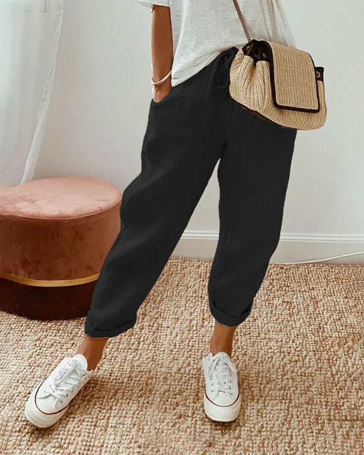Grace | Women’s Relaxed Casual Trousers with Drawstring Waist