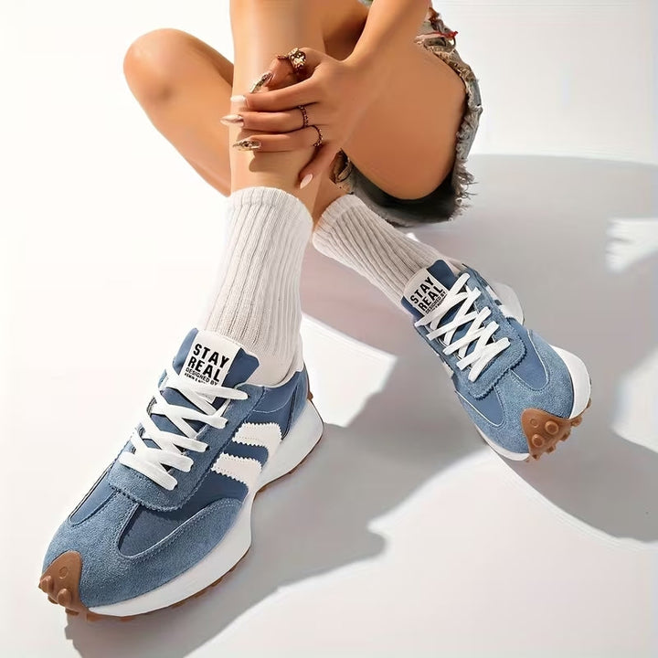 Grace | Casual Retro Women's Trainers with Suede Panels