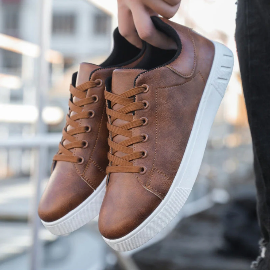 Euan | Men’s Classic Trainers with White Sole