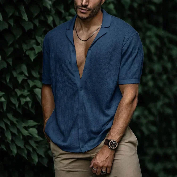 Henry | Men’s Casual Short Sleeve Shirt with Button Front