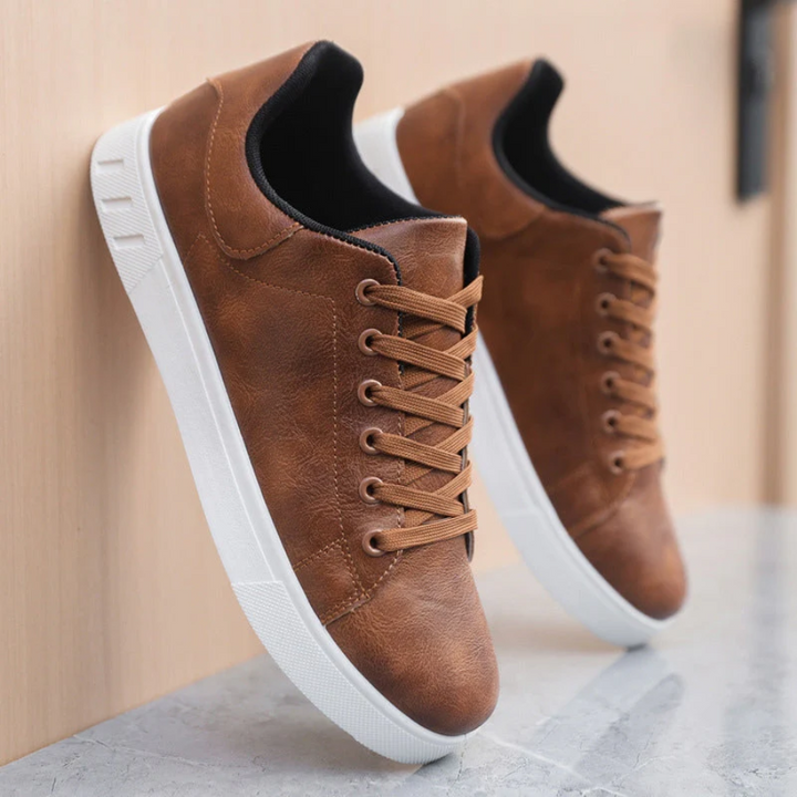 Euan | Men’s Classic Trainers with White Sole