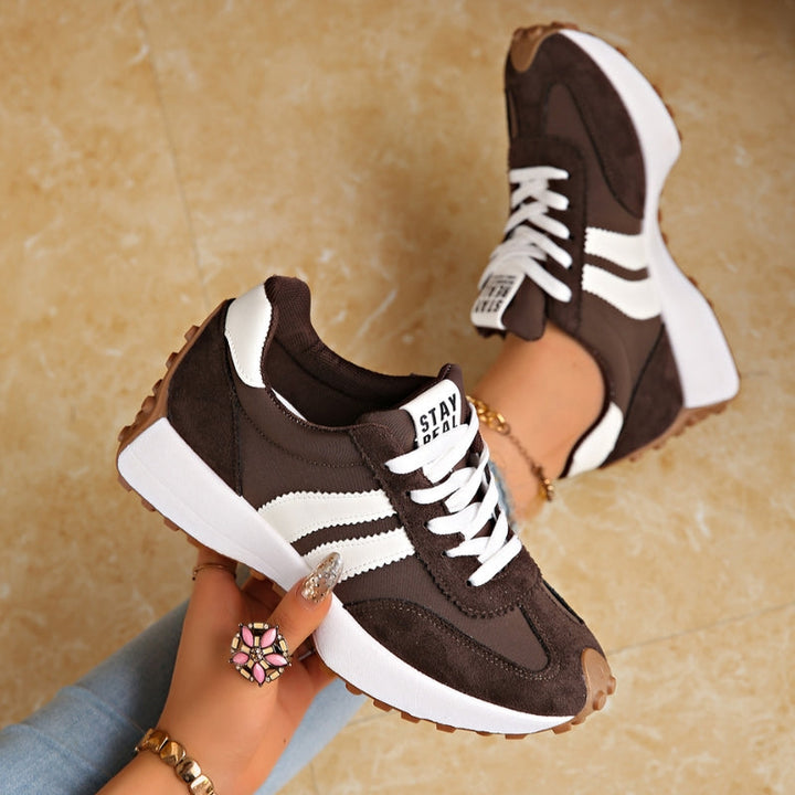 Grace | Casual Retro Women's Trainers with Suede Panels