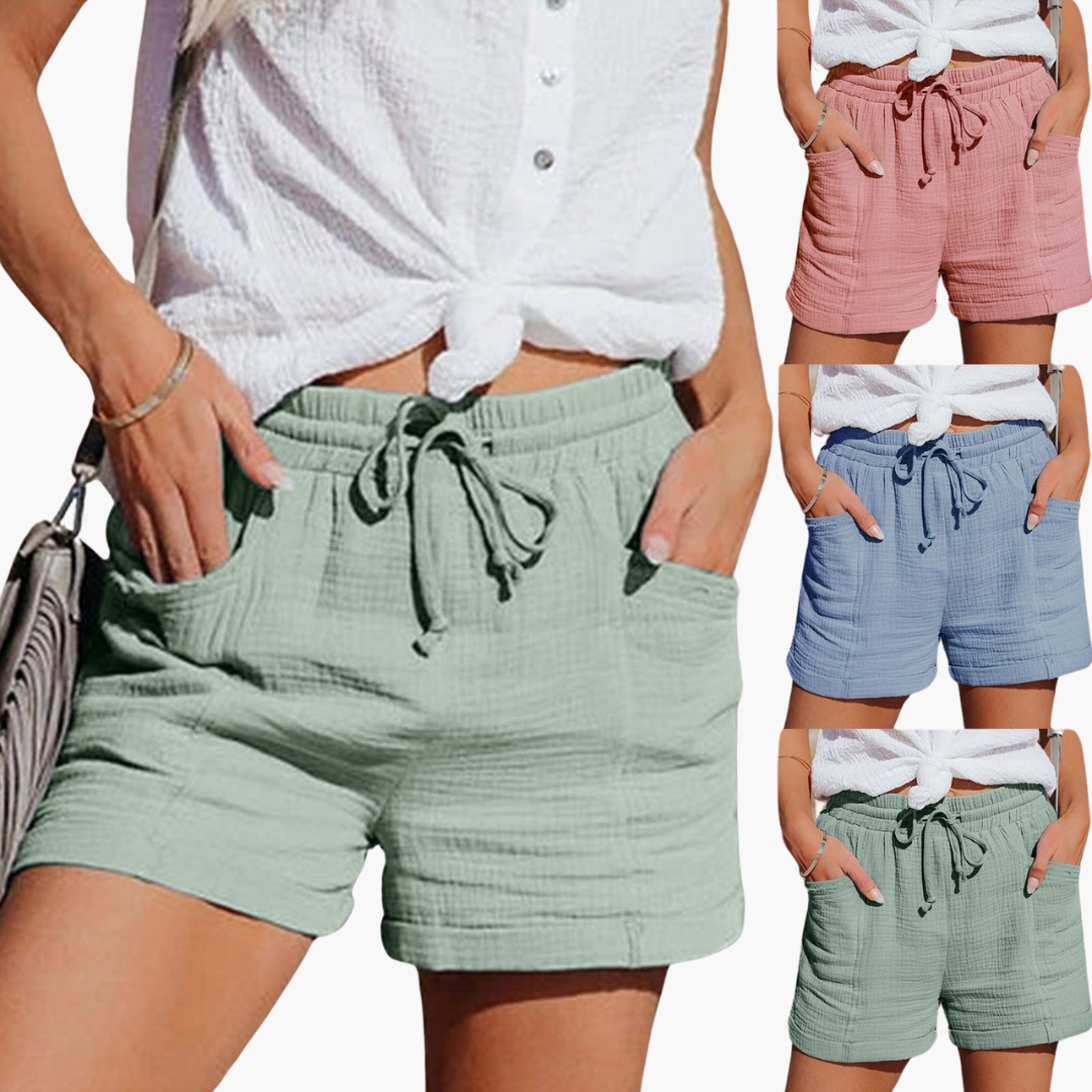 Women’s Summer Shorts with Relaxed Fit and Side Pockets