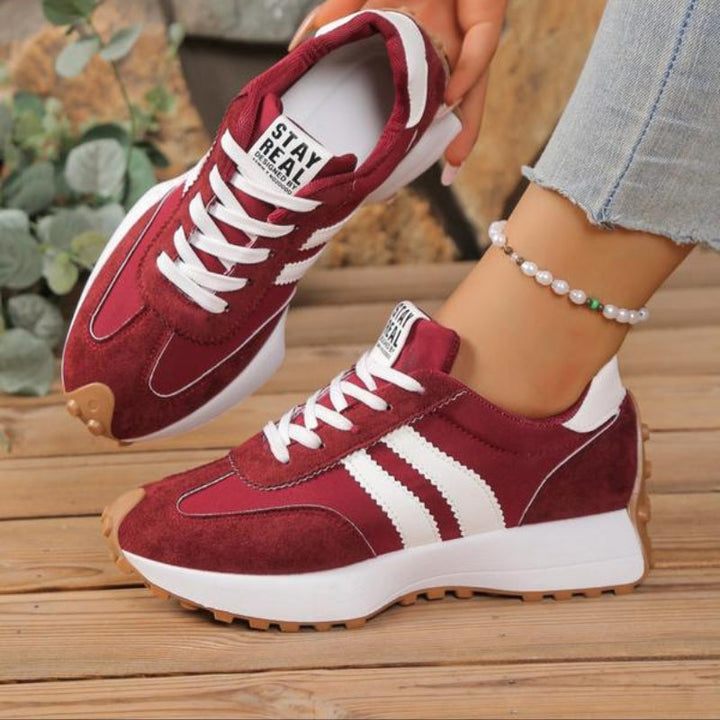 Grace | Casual Retro Women's Trainers with Suede Panels