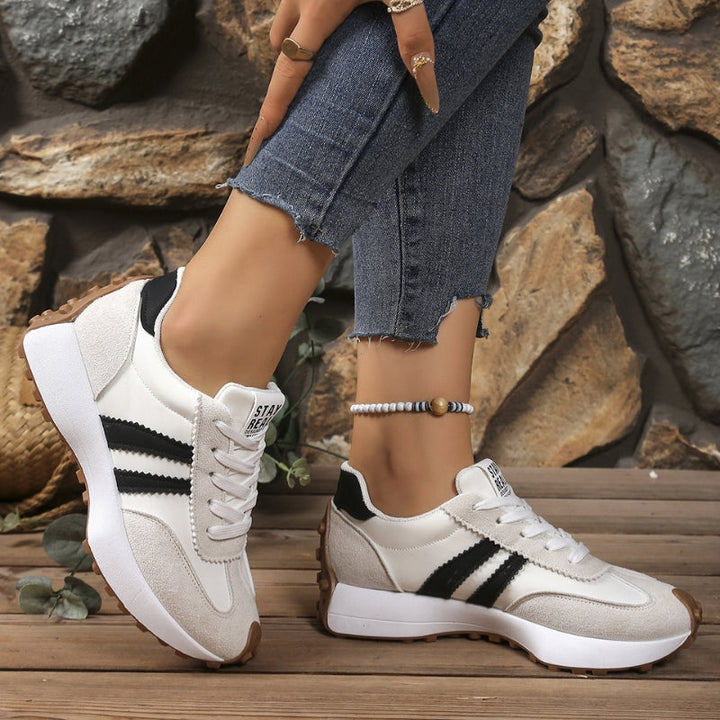 Grace | Casual Retro Women's Trainers with Suede Panels
