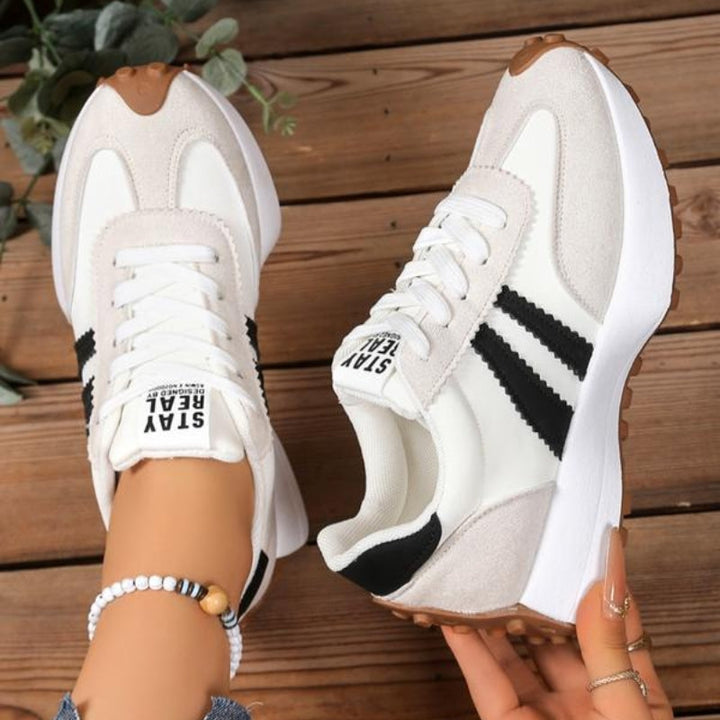 Grace | Casual Retro Women's Trainers with Suede Panels