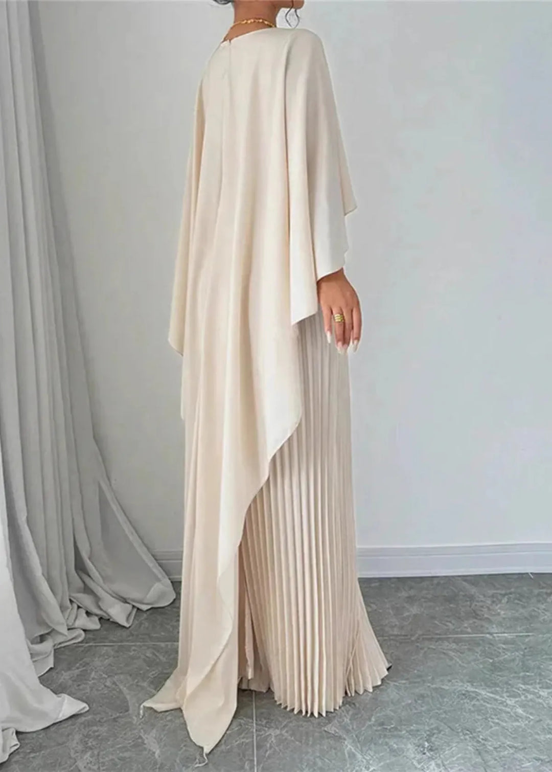 Louise | Women’s Stylish Maxi Wedding Guest Gown with Cape