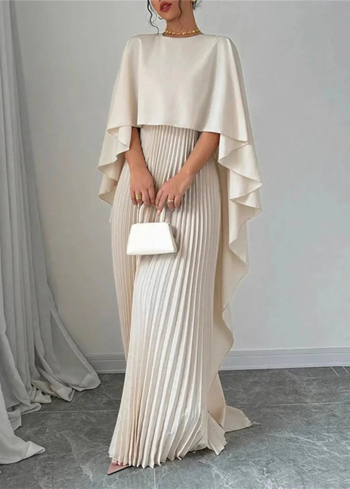 Louise | Women’s Stylish Maxi Wedding Guest Gown with Cape