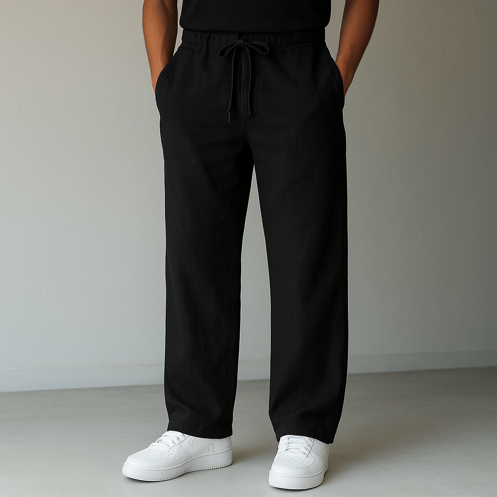 George | Men’s Relaxed Smart-Casual Trousers with Drawstring Waist