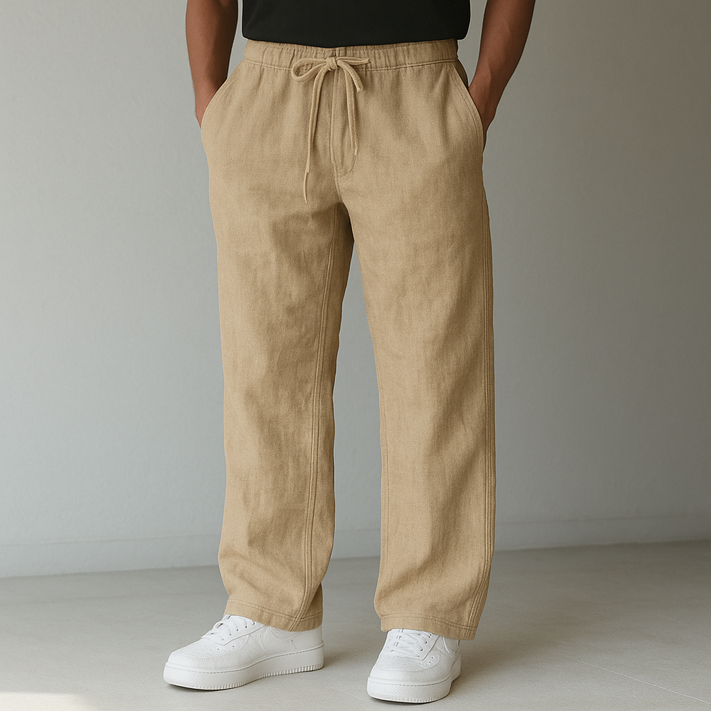 George | Men’s Relaxed Smart-Casual Trousers with Drawstring Waist
