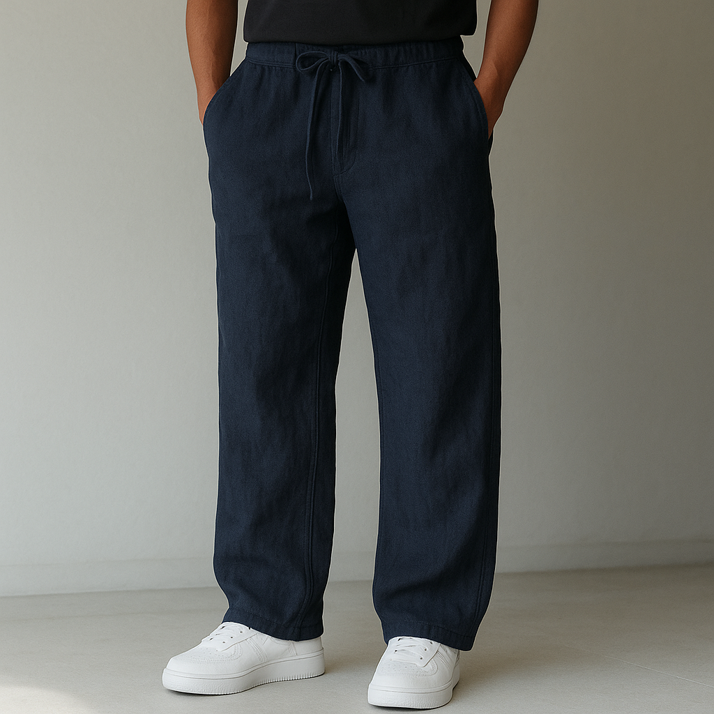 George | Men’s Relaxed Smart-Casual Trousers with Drawstring Waist