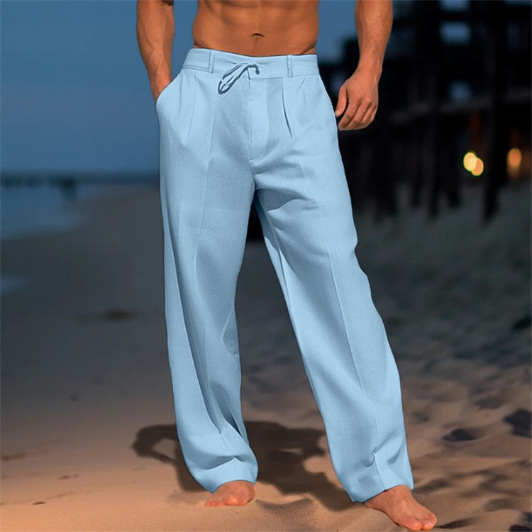 Oliver | Men’s Relaxed Summer Trousers with Drawstring Waist
