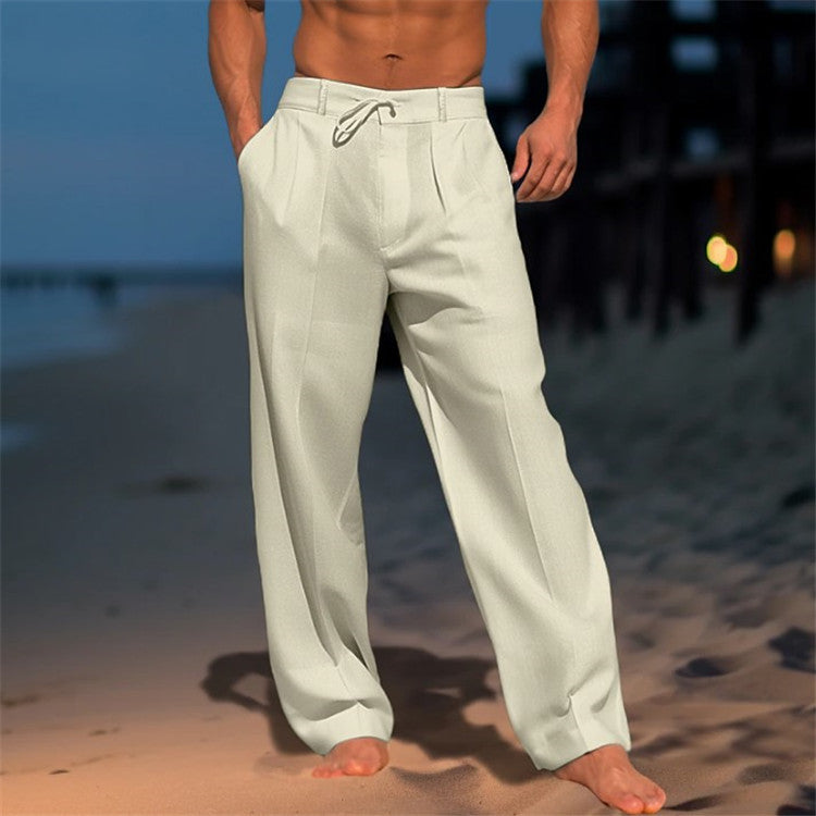 Oliver | Men’s Relaxed Summer Trousers with Drawstring Waist