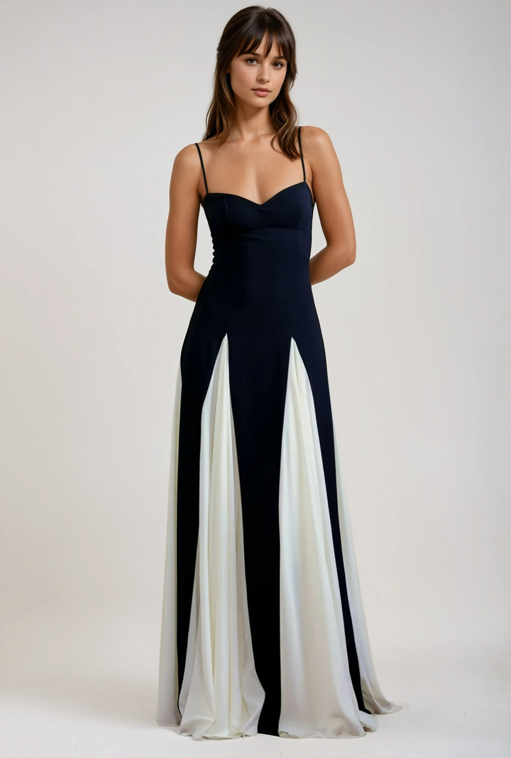 Paloma Maxi Dress Cream Georgette Panels