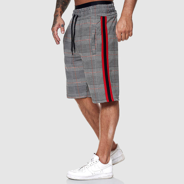 Christopher | Men’s Casual Plaid Shorts with Drawstring Waist