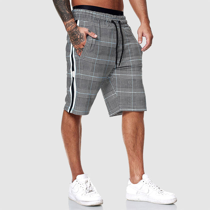 Christopher | Men’s Casual Plaid Shorts with Drawstring Waist