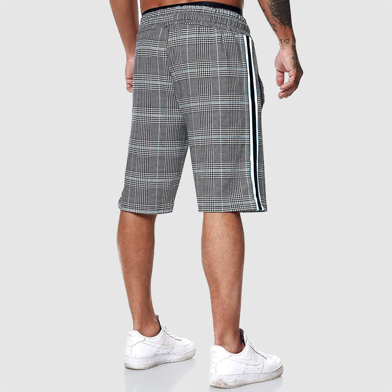 Christopher | Men’s Casual Plaid Shorts with Drawstring Waist