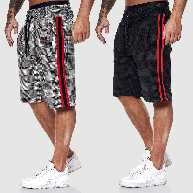 Christopher | Men’s Casual Plaid Shorts with Drawstring Waist