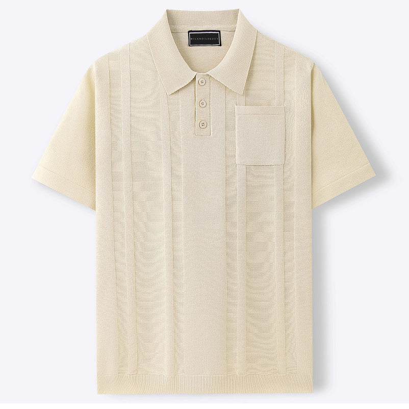 Finley | Men's Textured Polo Shirt with Chest Pocket