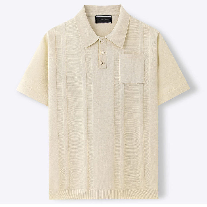 Finley | Men's Textured Polo Shirt with Chest Pocket