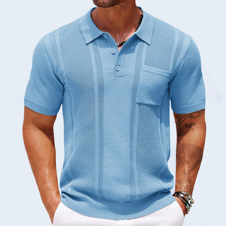 Finley | Men's Textured Polo Shirt with Chest Pocket