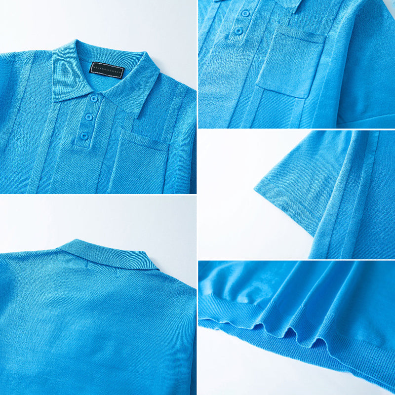 Finley | Men's Textured Polo Shirt with Chest Pocket