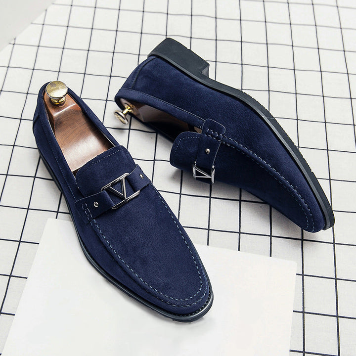 Matthew | Men’s Formal Slip-On Loafers with Triangle Metal Bit