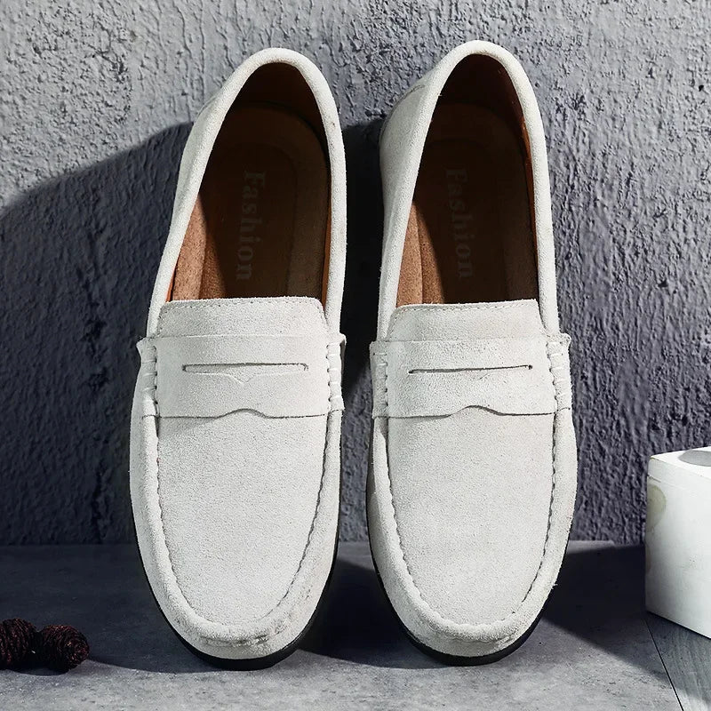 Torin | Men’s Classic Spring Suede Loafers with Penny Strap
