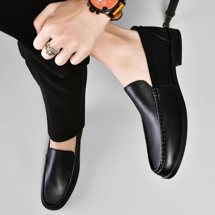 Sebastian | Men’s Classic Leather Loafers with Moc Toe