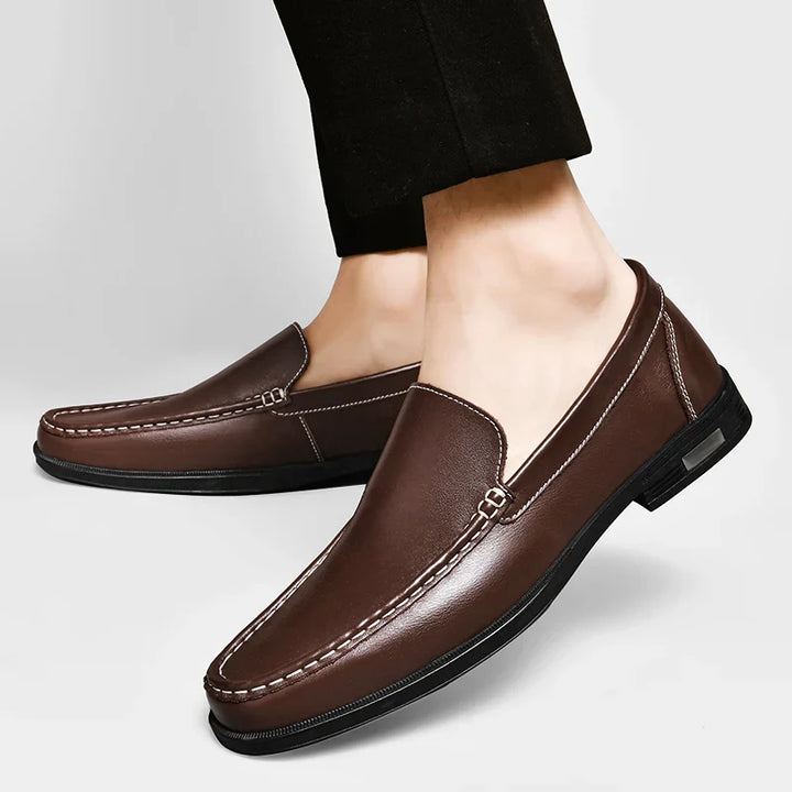 Sebastian | Men’s Classic Leather Loafers with Moc Toe
