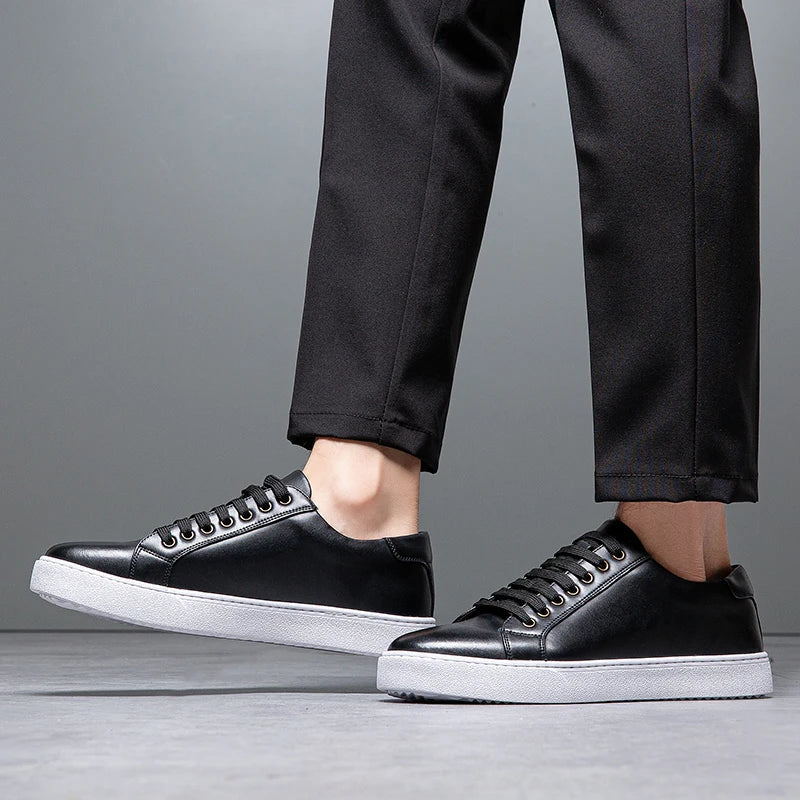Edward | Formal Leather Men's Trainers with Lace-Up Design