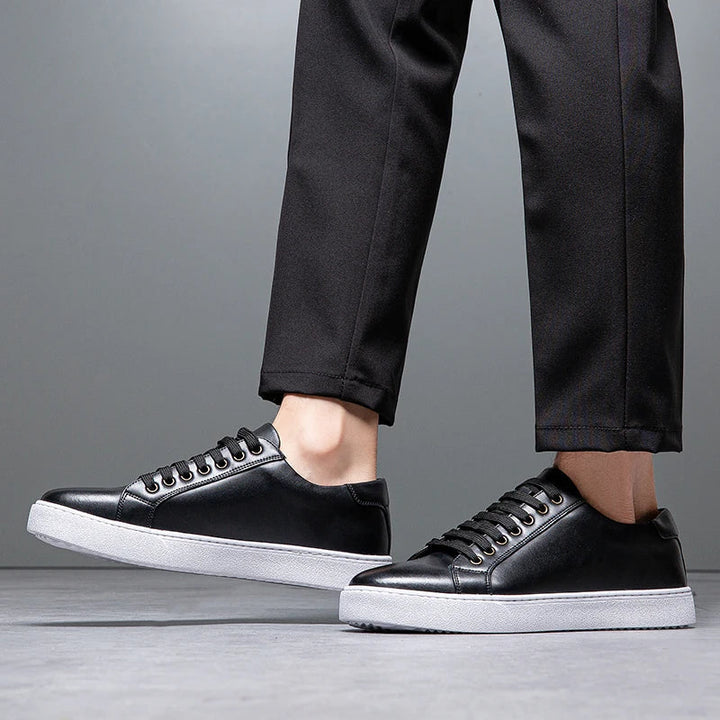Edward | Formal Leather Men's Trainers with Lace-Up Design