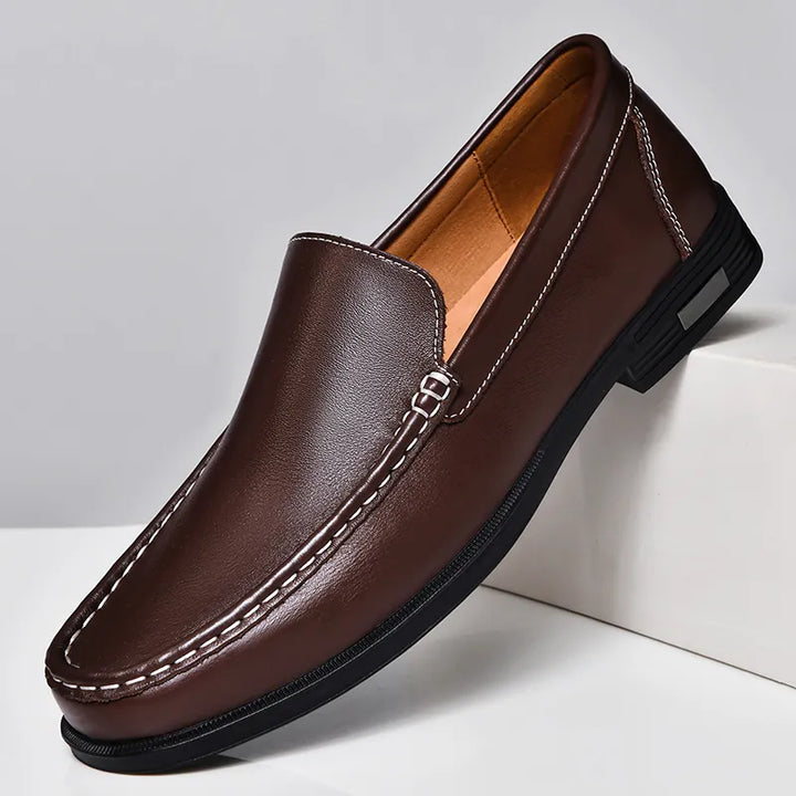 Sebastian | Men’s Classic Leather Loafers with Moc Toe