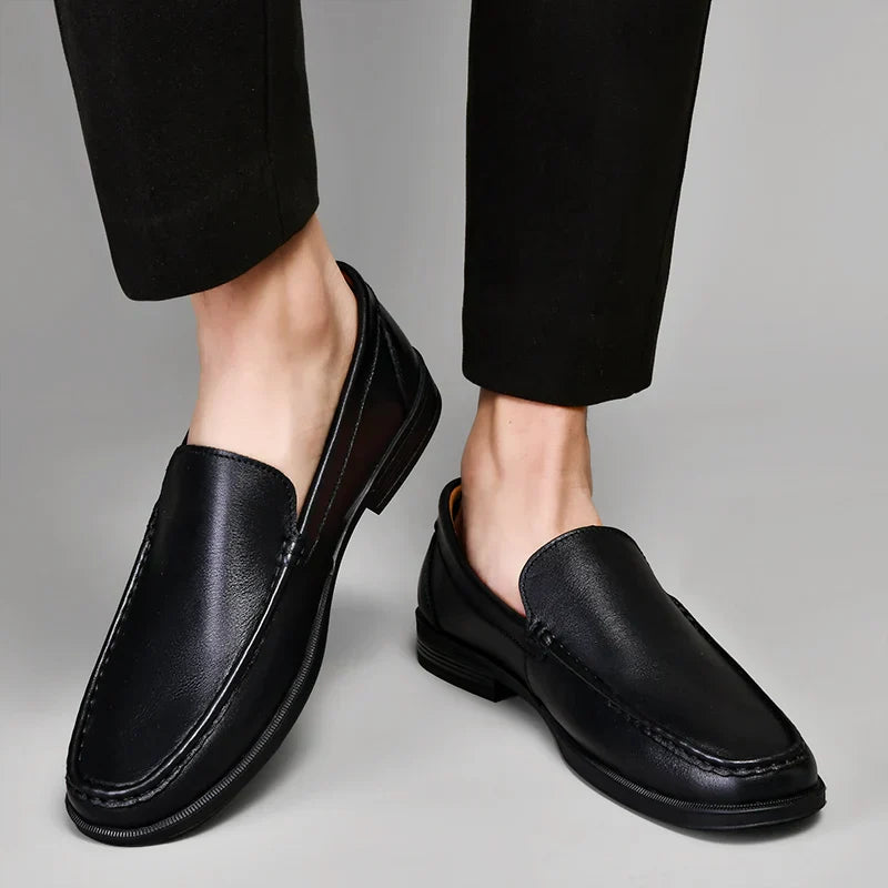 Sebastian | Men’s Classic Leather Loafers with Moc Toe
