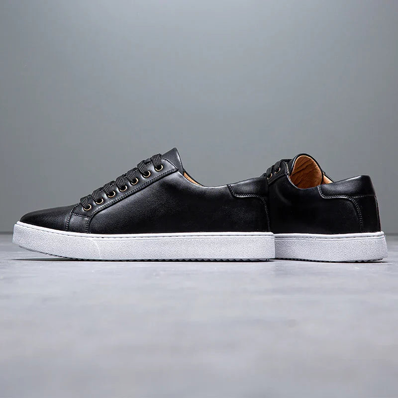 Edward | Formal Leather Men's Trainers with Lace-Up Design