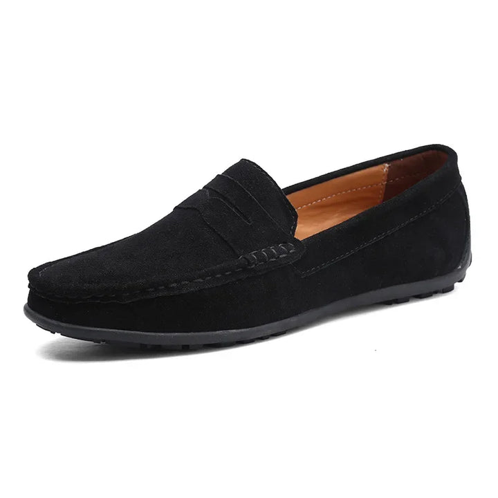 Torin | Men’s Classic Spring Suede Loafers with Penny Strap
