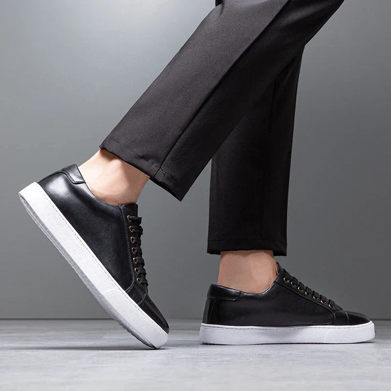 Edward | Formal Leather Men's Trainers with Lace-Up Design