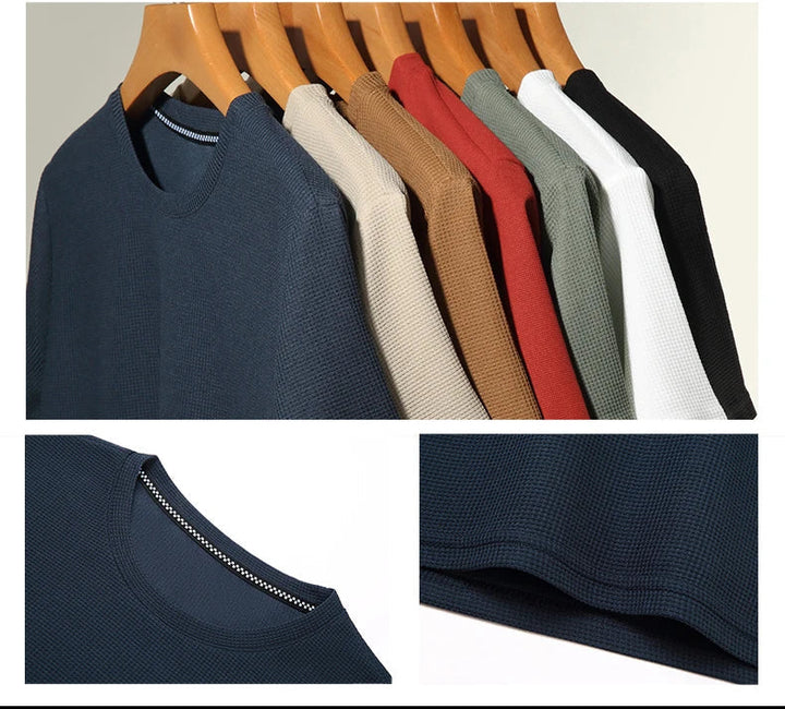 Alasdair | Men’s Modern Waffle T-shirt with Crew Neck